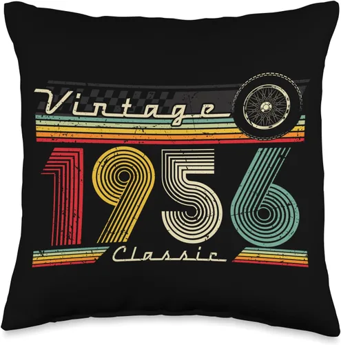 1956 vintage birthday retro Limited Edition men woman gift Throw Pillow