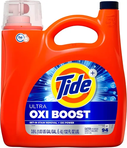 Miniatura 10 de Tide Ultra Oxi Boost - Detergente líquido para ropa con potencia extra de Oxi, 132 onzas líquidas, 94 cargas, removedor avanzado de manchas