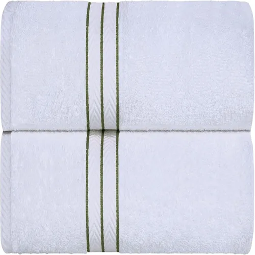 Miniatura 75 de Juego de toallas de baño de algodón turco ultra suave de Superior, juego de 2 piezas, toallas para la ducha, baño, artículos esenciales para el Latte