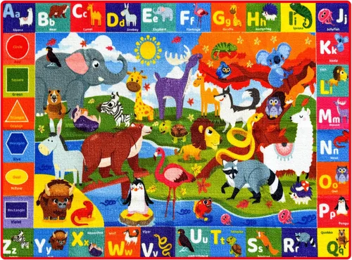 Miniatura 14 de QUOKKA Alfombra de juego para bebé para piso, alfombra ABC de superficie de felpa súper suave para niños pequeños y bebés, extra gruesa