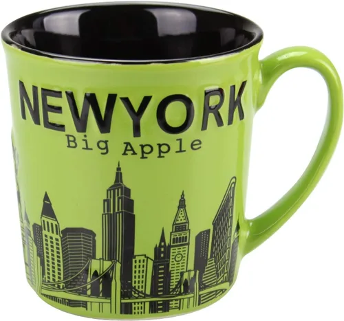 Miniatura 8 de Tazas de cerámica jumbo New York Big Apple City Skyline - 12oz (azul)