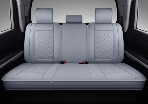 Miniatura 17 de Coverado Tundra - Juego completo de fundas de asiento de automóvil de cuero para camiones, fundas de asiento de automóvil, protector de ajuste Rojo
