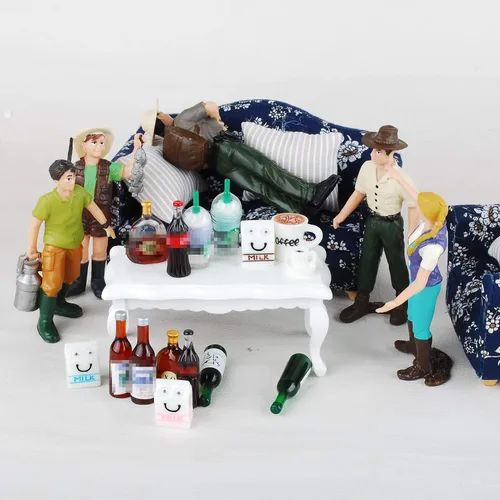 Miniatura 3 de NWFashion Botella de juguetes en miniatura para adultos y niños, juego de cocina, cocina, decoración de casa de muñecas (mezcla de 26 piezas)