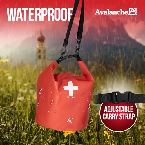 Miniatura 3 de Avalanche Kit de primeros auxilios en bolsa seca, kit de suministros de emergencia de 103 piezas en bolsa impermeable para el hogar, automóvil, Camo