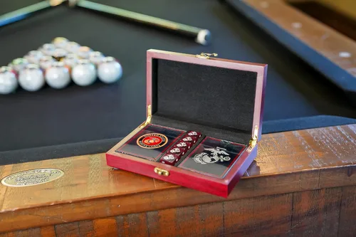 Miniatura 23 de Juego de regalo del ejército de los Estados Unidos Juego de cartas y dados Tarjetas de insignia de rango del ejército Regalos del ejército