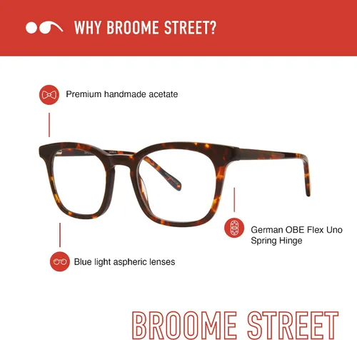 Miniatura 2 de Scojo New York Broome Street - Gafas de lectura con luz azul, hechas a mano, resistentes a los arañazos, para mujeres y hombres