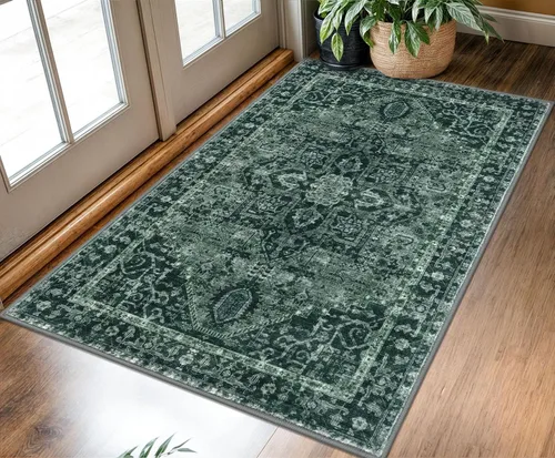 Miniatura 33 de KOZYFLY Alfombra Pequeña de Área 2x3 Pies Alfombras para Entrada Lavable Boho Alfombra de Entrada Antideslizante Tapete de Puerta Interior Entrada