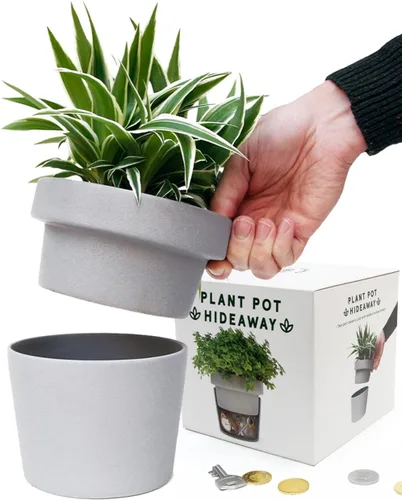 Suck UK Maceta de almacenamiento oculto – Ocultador de llaves – Ocultar una maceta – Seguro para desviación – Almacenamiento secreto de plantas