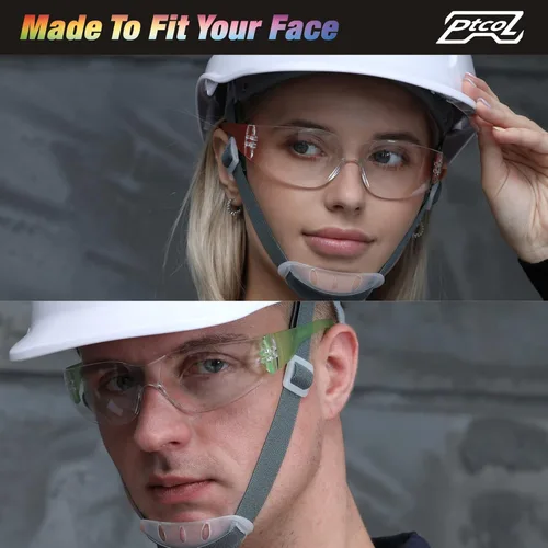 Miniatura 2 de 28 unidades de gafas de seguridad en 7 colores (paquete grande de 24+4) Gafas protectoras unisex transparentes antiarañazos, lentes resistentes a