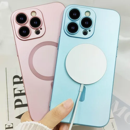 Miniatura 5 de Funda magnética ankofave para iPhone 13 Pro, funda para mujer, diseño mate de lujo suave y metálico con protector de lente de cámara, compatible