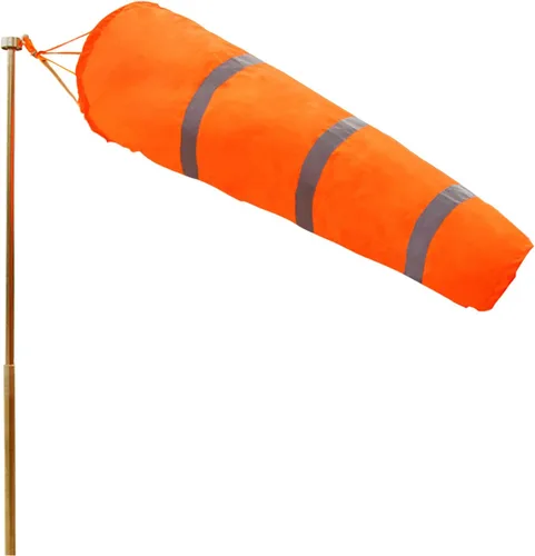 Anley Manga de viento de 30 pulgadas – Manga indicadora de dirección del viento de poliéster antidesgarro con banda reflectante – Para exteriores,