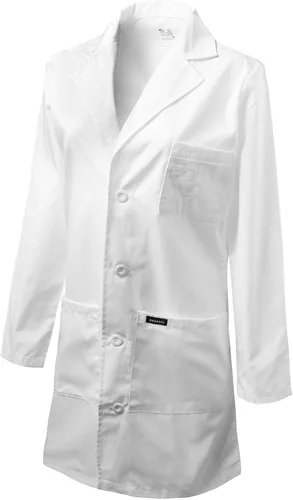 Miniatura 5 de Dagacci Medical Uniform Abrigo de laboratorio unisex de 35 pulgadas, blanco, talla XS a XXL, Blanco