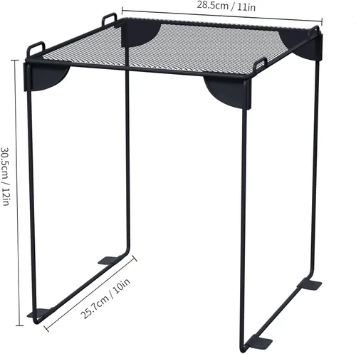 Miniatura 2 de Neudeco Estante de malla para casillero, organizador apilable extra alto, plegable y construcción de metal, se adapta a casilleros escolares