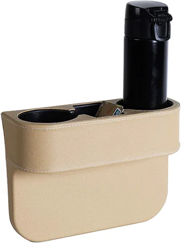 Miniatura 11 de Portavasos de automóvil, portavasos para asiento delantero automático, cubierta de piel sintética, soporte para bebidas, organizador de relleno