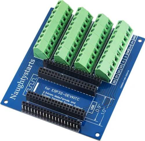 Miniatura 13 de para ESP32 Placa de ruptura 30 pines GPIO 1 en 3 Placa de expansión Bloques de terminal de 3.81mm 0.15" para módulo ESP32 ESP-WROOM-32 ESP32-DevKitC