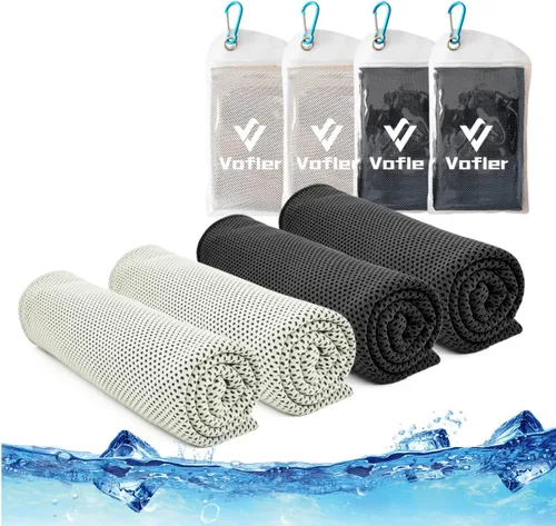 Miniatura 9 de Toalla de enfriamiento, paquete de 4 toallas de microfibra fría fría para la cabeza, bandana para el cuello (40 x 12 pulgadas) para atletas