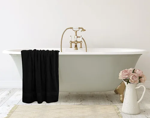 Miniatura 8 de Utopia Towels - Lujosa toalla de baño jumbo, 2 unidades - 600 g/m², 100% algodón hilado en anillo, toalla extragrande altamente absorbente y de Negro