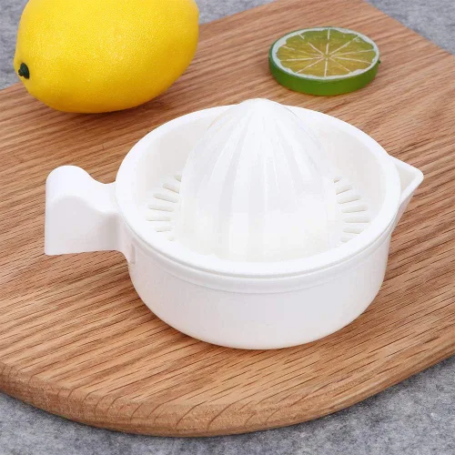 Miniatura 8 de Exprimidor de cítricos y naranja, mini exprimidor manual de plástico de doble capa de cítricos naranja limón fruta exprimidor manual con mango