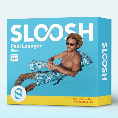 Miniatura 9 de Sloosh Sillas flotantes de piscina para adultos, sillas inflables de piscina, hamaca flotante con patrón de plantas para adultos, flotadores
