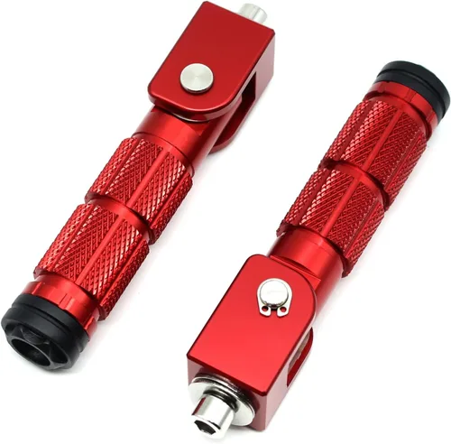 Miniatura 20 de M8 Estriberas Plegables para Motocicleta Estriberas Delanteras Coche Eléctrico Antideslizantes Reposapiés Traseros Bicicleta 90 Grados Fijo Plegable