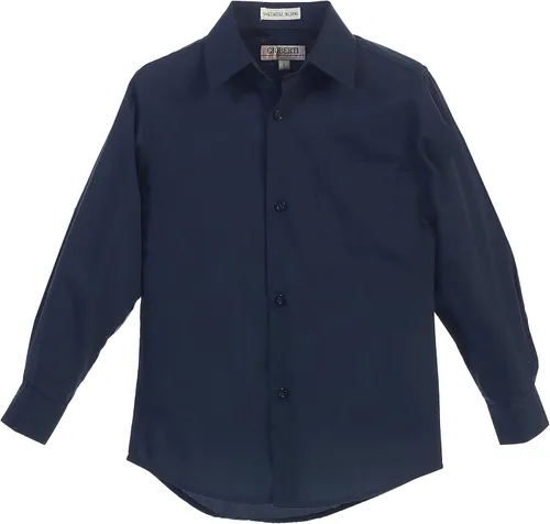 Miniatura 2 de Gioberti Camisa de vestir de manga larga para niño + corbata a cuadros, pajarita y pañuelo