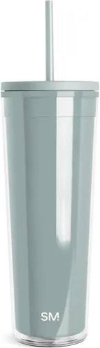 Miniatura 3 de Simple Modern - Vaso de plástico con tapa y pajita Tazas reutilizables libres de BPA para café helado, vaso para batidos de doble pared Regalos