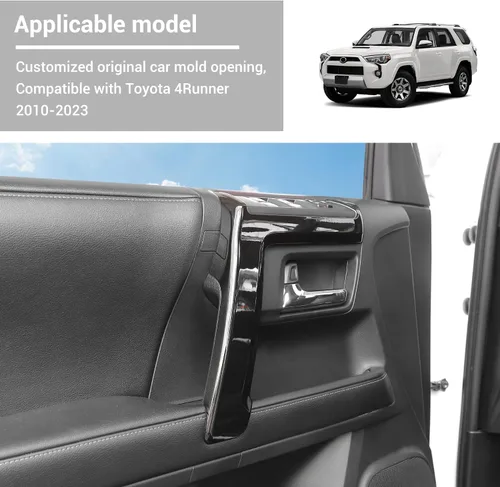Miniatura 5 de Hoolcar Cubierta interior para manija interior de puerta compatible con Toyota 4Runner 2010-2023, color negro