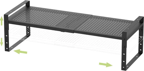 Jojocross Estante de despensa expandible apilable y ajustable para armarios de cocina, estantes de mostrador, solución de almacenamiento de armario,