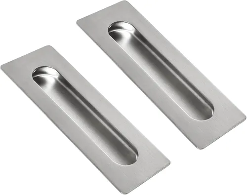 Miniatura 16 de HOMOTEK Paquete de 4 tiradores de puerta corrediza empotrados de 5.91 pulgadas para puertas corredizas de granero, cajón de gabinete, tamaño pequeño