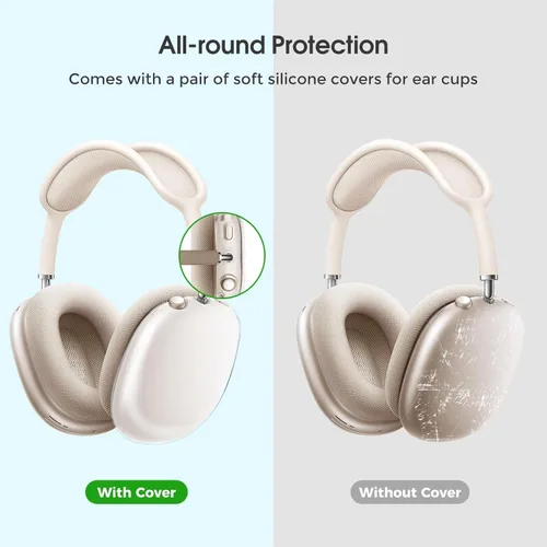 Miniatura 2 de ProCase Estuche Rígido para AirPods Max, Estuche de Viaje Portátil para Auriculares con Cubierta de Silicona para Almohadillas y Bolsillo de Malla