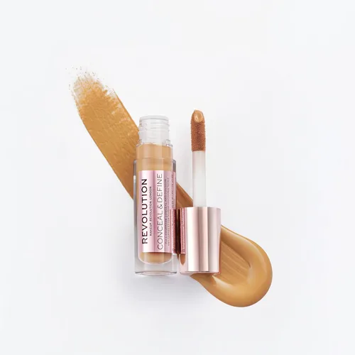 Miniatura 3 de Makeup Revolution Oculta y define el corrector, cobertura completa y acabado mate, C12.2 para tonos de piel medianos/bronceados, vegano y libre