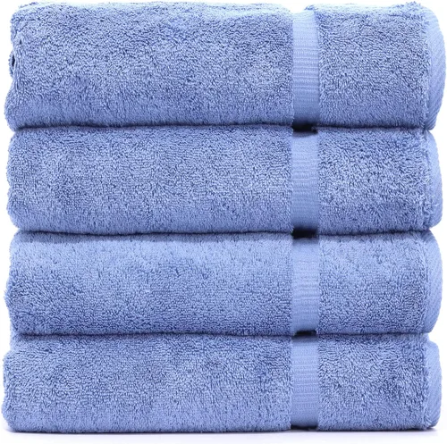 Miniatura 69 de Luxury Hotel & Spa Collection - Toalla ecológica de 100% algodón turco de 27 x 54 pulgadas (27 x 54 onzas), de secado rápido, para baño, borde