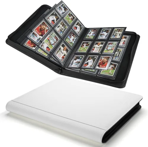 Miniatura 11 de Carpeta Toploader rígida, fundas rígidas con 9 bolsillos para 288 tarjetas. Carpeta de tarjetas con fundas para rígidas "3 × 4", tarjetero (negro)
