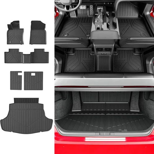 Miniatura 28 de powoq Tapete de suelo compatible con Honda Pilot 2016-2022 con alfombrilla de respaldo, forro de carga de repuesto para accesorios Honda Pilot