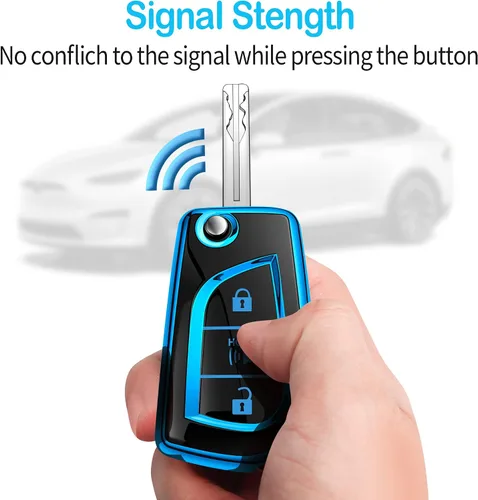 Miniatura 5 de Tukellen - Funda para llavero Toyota, carcasa de TPU suave especial compatible con RAV4 LE 2019-2025, Corolla SE/LE, Camry SE/LE 2018-2024, llavero