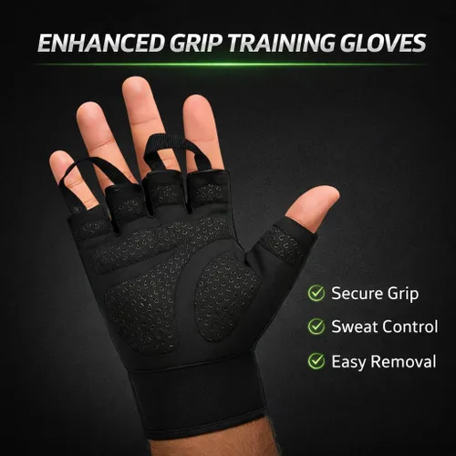 Miniatura 7 de Harcos Guantes de gimnasio para levantamiento de pesas para hombres y mujeres, guantes de entrenamiento, protección completa de la palma y agarre