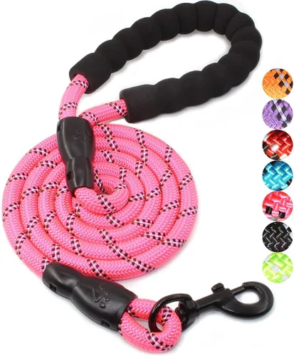 Miniatura 8 de BAAPET Correa para perro de 2/4/5/6 pies con cómodo mango acolchado e hilos altamente reflectantes para perros pequeños, medianos y grandes