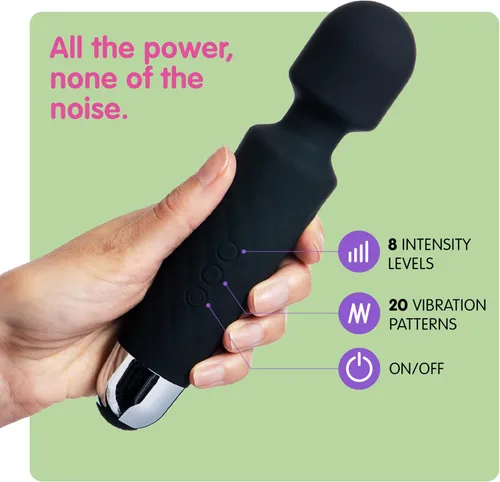 Miniatura 2 de Oliver James Varita vibradora para mujer Consolador vibrador silencioso con 20 patrones y 8 velocidades para placer sexual Juguetes sexuales