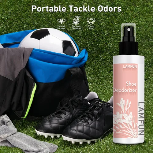 Miniatura 8 de Eliminador de olores de zapatos, desodorante en aerosol para pies de fresia y limón, desodorante natural para zapatos, pies, tenis, botas