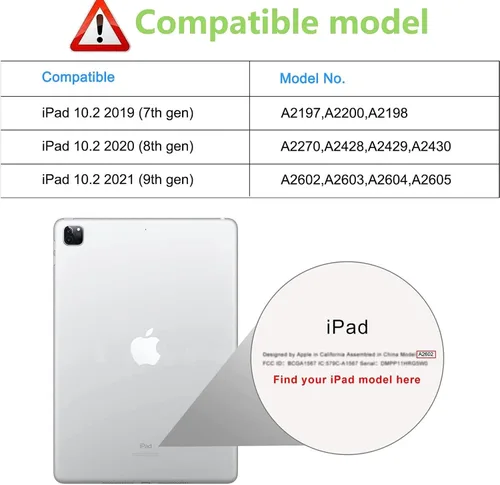 Miniatura 2 de Paquete de 2 protectores de pantalla para iPad de 9ª, 8ª, 7ª generación de 10.2 pulgadas, película de vidrio templado para iPad 9, 8, 7