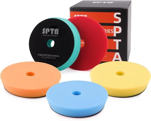 Miniatura 10 de SPTA Blue T60 Mini juego de almohadillas de corte moderado, 5 almohadillas de pulido de esponja de 1.3 pulgadas/1.260 in, kit de almohadillas