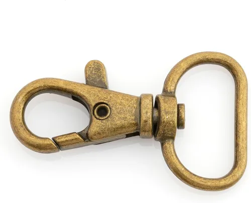 Miniatura 10 de CRAFTMEMORE Ganchos de presión de gatillo de 3/4 de pulgada, clásicos giratorios de langosta con cierre de pinza para bolso, 20 unidades, CSPS Dorado