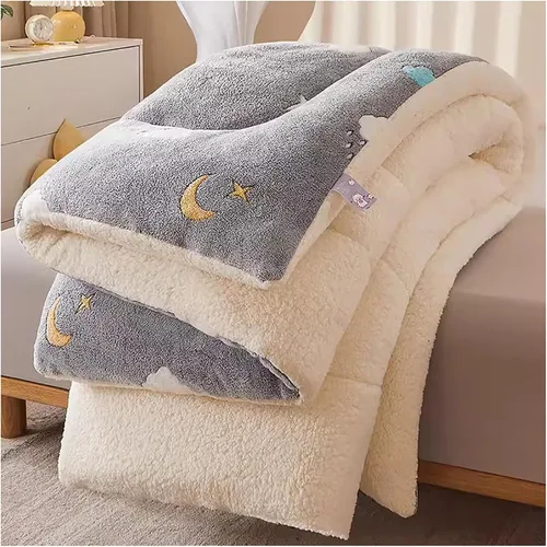 Miniatura 8 de ZTGL Comfort - Manta de cama pesada de alta calidad, reversible, edredón alternativo de plumón sintético, súper cálido, suave terciopelo de cordero