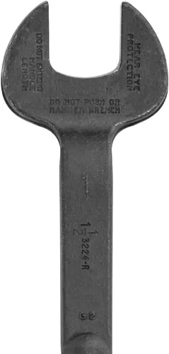 Miniatura 8 de Klein Tools 3224 - Llave de construcción con apertura nominal de 1-1/2 pulgadas, perno de 1 pulgada para tuerca regular de EE. UU