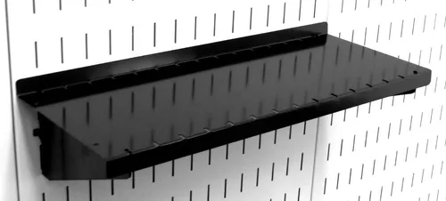 Miniatura 4 de Wall Control KT-200-DLX B Panel de Almacenamiento Ranurado Surtido de Ganchos Deluxe, Negro y ASM-SH-1606 B Conjunto de Estante Profundo