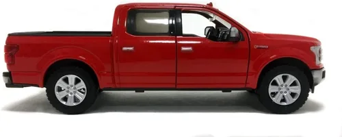 Miniatura 3 de 2019 Ford F-150 Lariat Crew Cab Pickup Truck Rojo 1/24-1/27 Modelo de automóvil fundido a presión por Motormax 79363