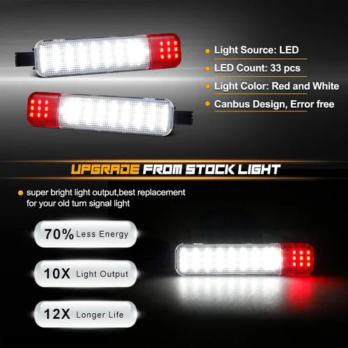 Miniatura 2 de NDRUSH - Luz interior LED para puerta, luz de cortesía de panel de puerta, luz de advertencia para Silverado/Sierra 1500 1999-2006, 3500/2500 HD