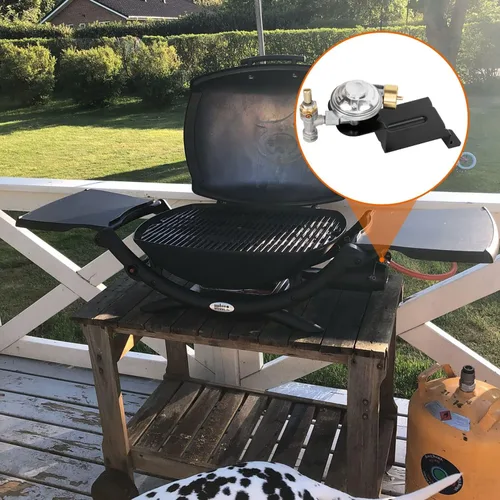 Miniatura 6 de LS'BABQ 80477 Regulador de válvula de contornillo de parrilla de gas para Weber Q100 y Q120, piezas de repuesto para Weber 386001, 386002, 516501