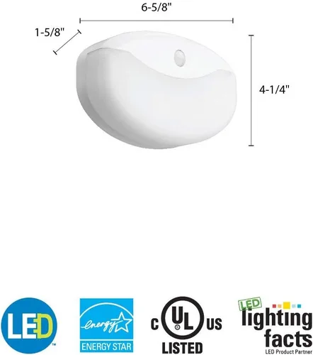 Miniatura 3 de Lithonia Lighting Luz de techo LED de montaje empotrable de 7 pulgadas con sensor de movimiento, 120 voltios, 10 vatios, clasificada para zonas