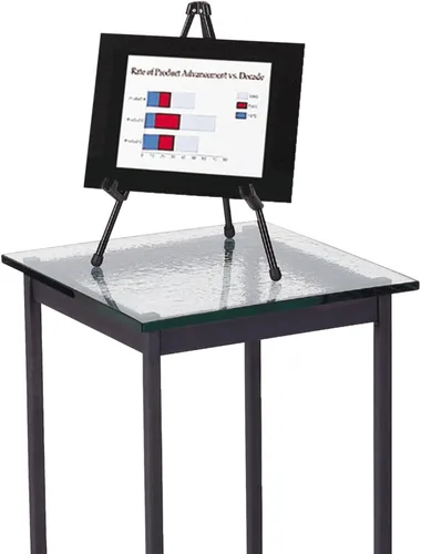 Miniatura 4 de Cuarteto mesa instantsel, 35,56 cm de alto, acero, Negro (28E)., Negro